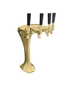 UBC Milano 4 Faucet Column Tower Stainless Steel Gold Finish Glycol Ready