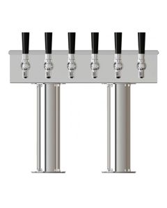 UBC 6 Faucet Pass-Thru Box Tower Stainless Steel Chrome Finish Glycol Ready