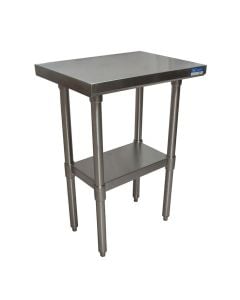 Stainless Steel Work Table 18" x 30" with Galvanized Leg & Undershelf