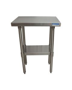 Stainless Steel Work Table 18" x 24" with Galvanized Leg & Undershelf