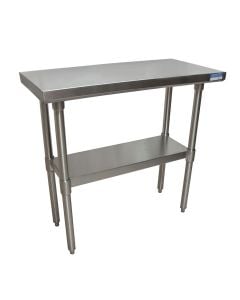 Stainless Steel Work Table 18" x 36" with Galvanized Leg & Undershelf