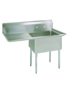 BK Resources One Compartment Economy Sink | 18" Left Drainboard