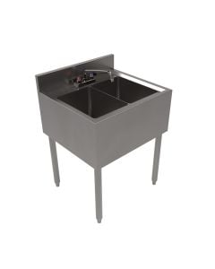 BK Resources UB4-21-224S Two Compartment Underbar Sink, 24" W