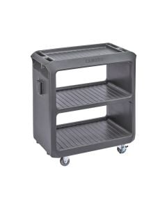 Cambro SC225615 Small Service Cart w/ 3 Shelves | Charcoal Gray