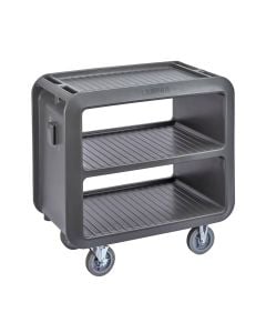 Cambro SC230615 Medium Service Cart w/ 3 Shelves | Charcoal Gray