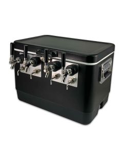 Coldbreak 4-Tap Black Jockey Box | 50' Coils Front Inputs