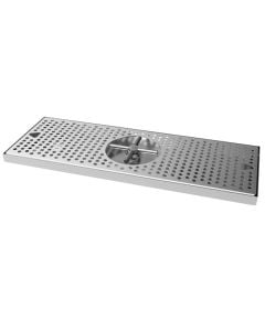 Glass Rinser Drip Tray 20" x 7-1/4" Countertop Stainless Steel