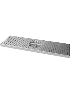Glass Rinser Drip Tray 24" x 7-1/4" Countertop Stainless Steel