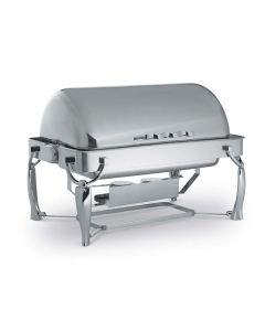 Vollrath 4634010 9 qt. Somerville Rectangle Chafer with Retractable Dome Cover