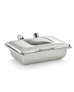 Vollrath 4644010 8 qt. Full Size Mirage Induction Chafer with Glass-Top Cover
