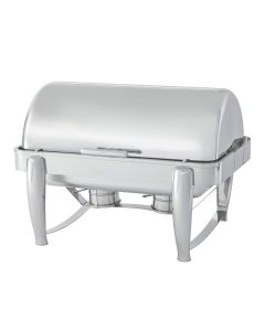 Vollrath T3600 8-1/2 qt. D-Lux Stainless Steel Chafer with Dripless Rolltop Cover