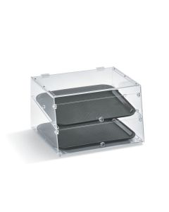 Vollrath KDC1418-2-06 2-Tier Acrylic Knockdown Display Case 18-1/2" x 16-3/4"