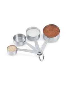 Vollrath 46589 4-Piece Straight Side Stainless Steel Measuring Spoon Set