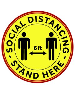 Social Distancing Floor Decals | Pack of 10