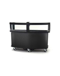 Cambro CVC75W13 Mobile Food Vending Cart with Safety Barrier | Carbon Fiber Wrap