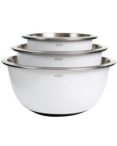 3-Piece Mixing Bowl Set, Stainless Steel