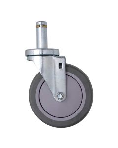 Stem Swivel Casters with Brakes for Shelving Posts (Set of 4)