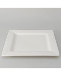 porcelain square dinner plate 10-3/4" bright white restaurant plate