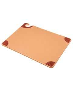San Jamar CBG152012BR Saf-T-Grip Cutting Board 15" x 20" x 1/2" Brown