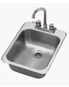 Krowne 13" X 17" Drop In Hand Sink With Faucet and Drain