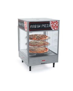 Nemco 6450 Heated Pizza & Hot Food Merchandiser | Three Rotating Racks
