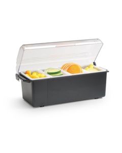 Vollrath Kondi-Keeper Condiment Dispenser Black 4 x 1 Pint Inserts
