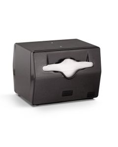 Vollrath Two-Sided Tabletop Napkin Dispenser Black with Black Faceplate