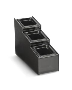 Vollrath Three-Compartment Countertop Condiment Organizer with Removable Pans