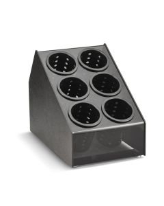 Vollrath Six-Compartment Countertop Flatware Organizer with Removable Cylinders