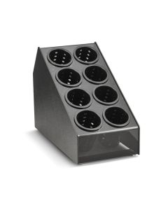 Vollrath Eight-Compartment Countertop Flatware Organizer with Removable Cylinders