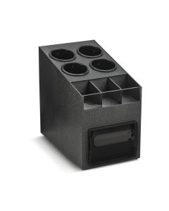 Vollrath Napkin Dispenser with Three-Compartment Condiment Organizer and Four Removable Cylinders