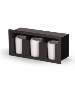 Vollrath Three-Column Horizontal Flush-Mount T-Shaped Lid Holder Black