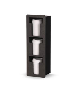 Vollrath Three-Column Vertical Flush-Mount T-Shaped Lid Holder Black