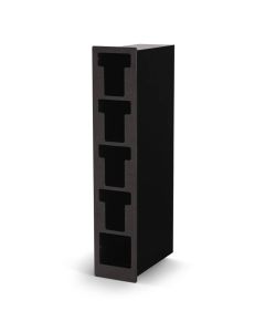 Vollrath Four-Column Vertical Flush-Mount T-Shaped Lid Holder with Straw Holder Black