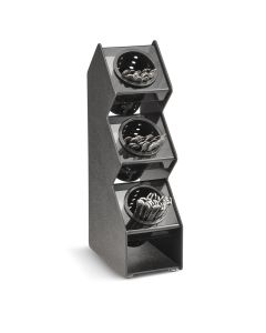 Vollrath Three-Compartment Vertical Countertop Flatware Organizer with Removable Cylinders