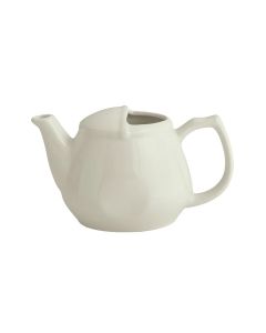 Winco ATP-15-AW 15 oz. American White Porcelain Coffee Pot/Teapot 2 Dozen