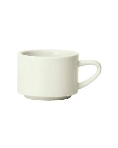 Winco BCC-75N-AW Birkhall Stacking 7-1/2 oz. American White Coffee Cup 3 Dozen