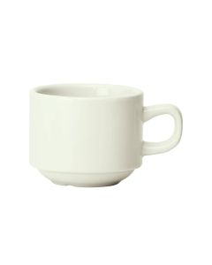 Winco BCC-85-AW Birkhall Stackable 8-1/2 oz. American White Cup 3 Dozen