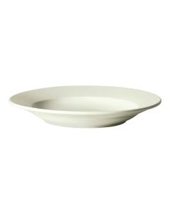 Winco BPB-2212RE-AW Birkhall 22 oz Bowl 12"W X 1-3/4"H Rolled Edge American White 1 Dozen
