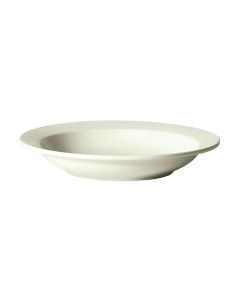 Winco BPB-24RE-AW Birkhall 24 oz Bowl 11-1/4"W X 2"H Rolled Edge American White 1 Dozen