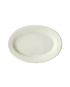 Winco BPO-1058-AW Birkhall Platter 10-5/8"W X 7-3/8"D X 3/4"H Rolled Edge American White 2 Dozen