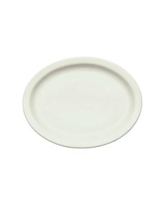 Winco BPO-10NR-AW Birkhall Platter 10"W X 8"D X 3/4"H Oval Narrow Rim American White 2 Dozen