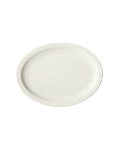 Winco BPO-115NR-AW Birkhall Platter 11-1/2"W X 9-1/8"D X 1"H Oval Narrow Rim American White 1 Dozen