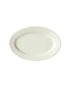 Winco BPO-1175-AW Birkhall Platter 11-3/4"W X 7-7/8"D X 1"H Rolled Edge American White 1 Dozen
