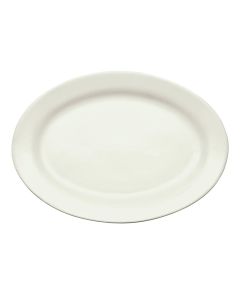 Winco BPO-7-AW Birkhall Platter 7"W X 4-1/2"D X 3/4"H Rolled Edge American White 3 Dozen