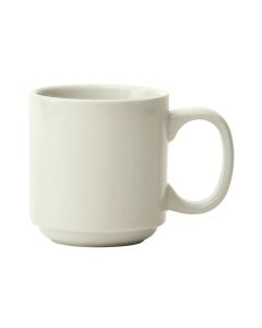 Winco MMC-12-AW 12 oz Mug 3-1/4"W X 3-5/8"H Round American White 3 Dozen