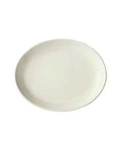 Winco OKP-105PL-AW Brechia Platter 10-1/2"W X 8-1/4"D X 1-1/2"H Oval Coupe American White 2 Dozen