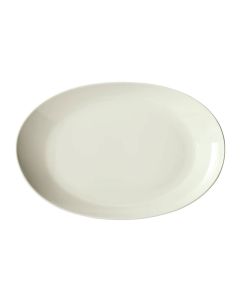 Winco OKP-1275PL-AW Brechia Platter 12-3/4"W X 10-1/4"D X 1-1/2"H Oval American White 1 Dozen