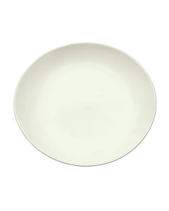 Winco OKP-12PL-AW Brechia Platter 12"W X 10-1/2"D X 1-1/2"H Oval American White 1 Dozen