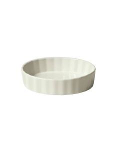 Winco QBD-55-AW 5-1/2 oz Baking Dish 5"W X 1"H Fluted Quiche American White 2 Dozen